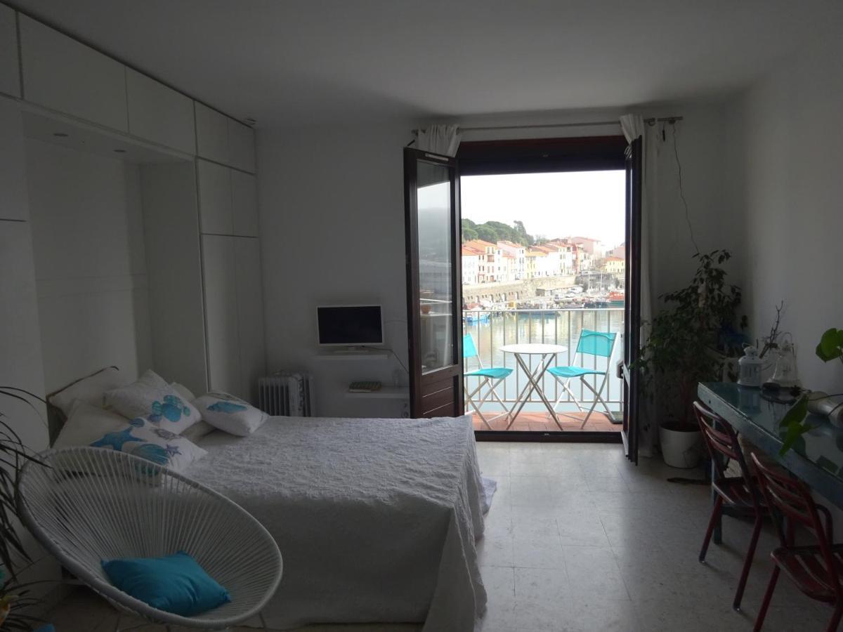Vue Sur Mer! Levers De Lune Et Soleil En Direct! Apartment Port Vendres Bagian luar foto