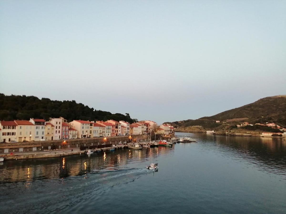 Vue Sur Mer! Levers De Lune Et Soleil En Direct! Apartment Port Vendres Bagian luar foto